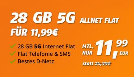 Klarmobil: 24 GByte 5G im Telekom-Netz für 11,99 Euro