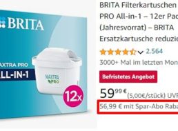 Brita Maxtra Pro: 12er-Pack im Sparabo ab 50,99 Euro