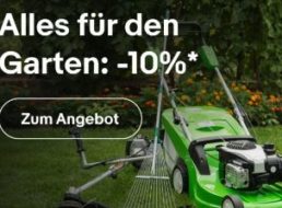 Ebay: Garten-Rabatt von zehn Prozent