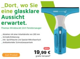 Völkner: Akkubetriebener Fenstersauger für 19,99 Euro frei Haus