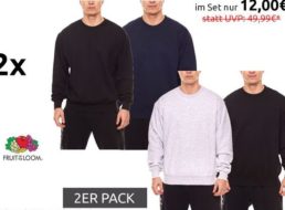 Fruit of the Loom: Doppelpack Sweater für 12 Euro