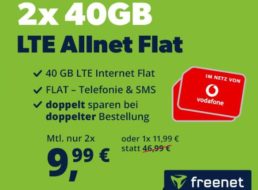 Vodafone: „Green LTE“ mit 40 GByte ab 9,99 Euro / Monat