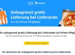 Lieferando: Gratis-Lieferung für Prime-Kunden