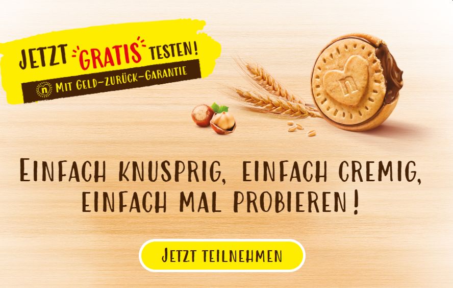 Gratis: "Nutella Biscuits" via Cashback-Aktion