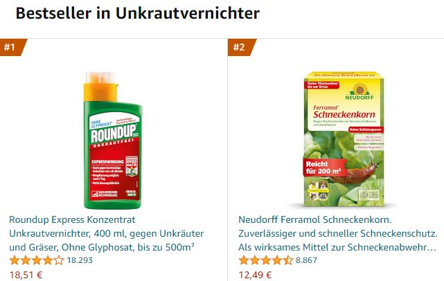 Amazon: "Roundup Express" zum Bestpreis von 18,51 Euro