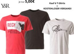 Outlet46: 6 T-Shirts für 30 Euro frei Haus