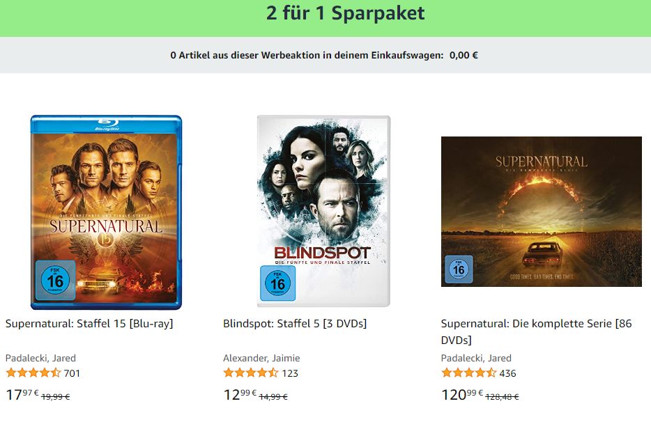 Amazon: Zwei TV-Serien zum Preis von einer