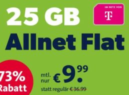 Telekom-Netz: 25 GByte LTE für 9,99 Euro