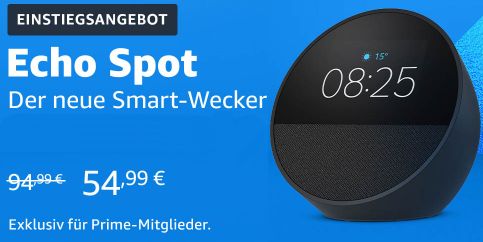 Amazon: Echo Spot 2024 für 54,99 Euro frei Haus