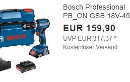 Ebay: Schlagbohrschrauber von Bosch Professional für 159,90 Euro