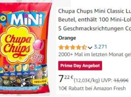 Chupa Chups: 100er-Pack für 7,22 Euro zum Prime Day