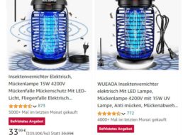 Amazon: Mückenvernichter mit IPX4 für 33,99 Euro