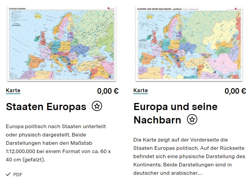 Gratis: Landkarten zum Nulltarif frei Haus