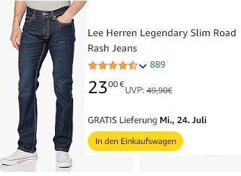 Amazon: Lee-Jeans für 23 Euro