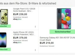 Ebay: 10 Prozent Rabatt auf Ware im Re-Store