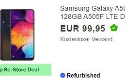 Ebay: „Samsung Galaxy A50“ refurb für 89,95 Euro frei Haus