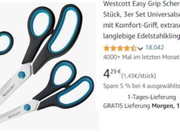 Amazon: Dreierpack Scheren von Westcott für 4,29 Euro