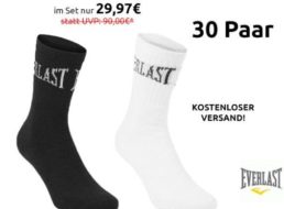 Outlet46: 30 Paar Socken von Everlast für 29,97 Euro