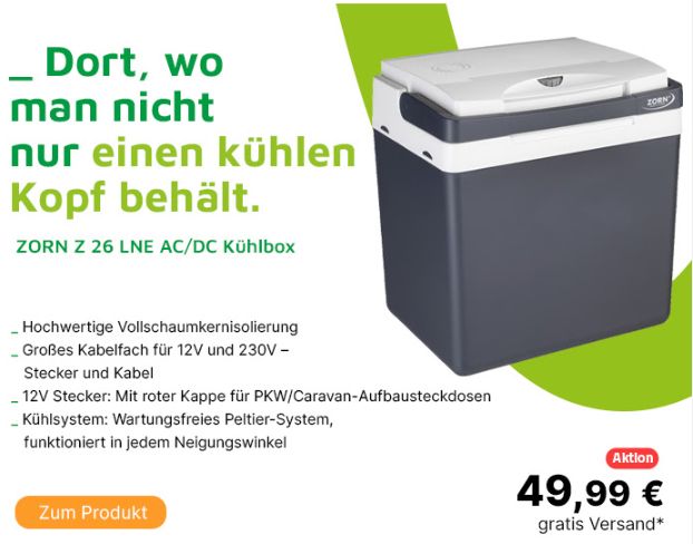 Völkner: Elektrische Kühlbox für 49,99 Euro frei Haus