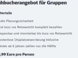 Bahn: Frühbucher-Sparpeise für Gruppen ab 9,99 Euro pro Person