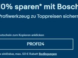 Ebay: 10 Prozent Rabatt auf Bosch Professional bis Dienstag