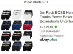 Boss: Boxershorts im Dreierpack für 29,99 Euro frei Haus