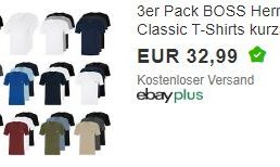 Boss: T-Shirts im Dreierpack für 32,99 Euro frei Haus