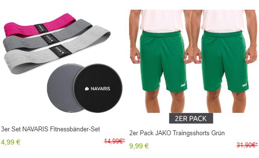 Outlet46: Dreierpack Fitnessbänder für 4,99 Euro