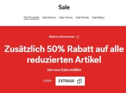 C&A: 50 Prozent Rabatt auf Sale-Artikel ab 39 Euro Warenwert