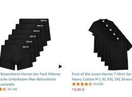 Amazon: 5 Premium-Shirts von „Fruit of the Loom“ ab 17,23 Euro