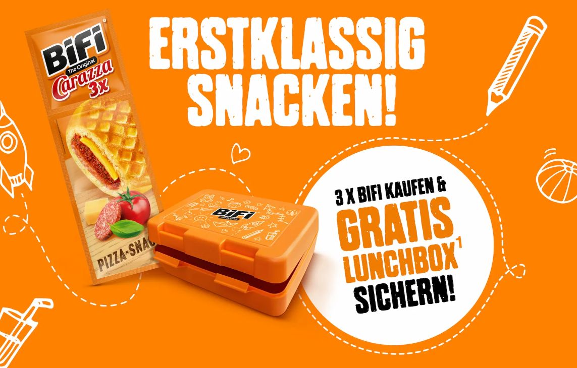 Gratis: Bifi-Lunchbox beim Kauf von drei Packungen