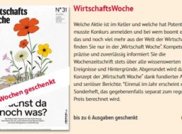 Gratis: „Wirtschaftswoche“ 6 Wochen kostenlos frei Haus im Testabo