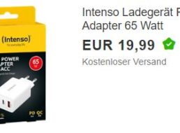 Ebay: „Intenso Power Adapter W65ACC“ für 19,99 Euro