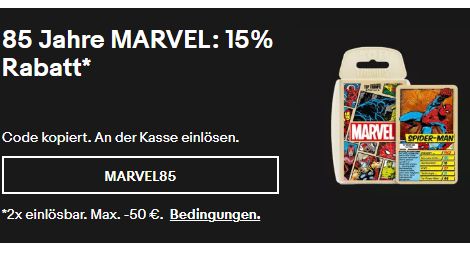 Ebay: 15 Prozent Marvel-Rabatt bis Sonntag