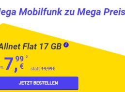 Mega SIM: 17 GByte 5G für 7,99 Euro