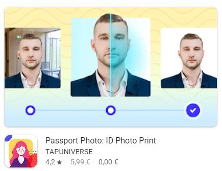 Gratis: Passfoto-App im Wert von 5,99 Euro geschenkt