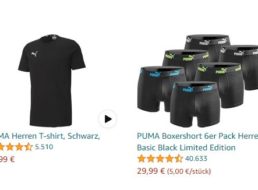 Puma: Boxershorts „Limited Edition“ im Sechserpack für 29,99 Euro