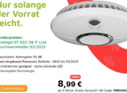 Völkner: Rauchwarnmelder mit Batterie bis 2033 für 8,99 Euro