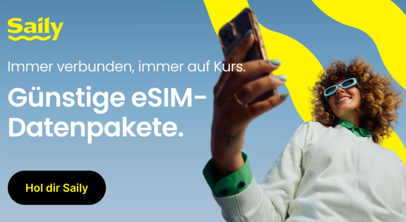 Saily: eSIM ab 3,47 Euro mit Auslands-Roaming und Extra-Rabatt