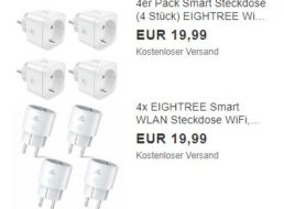 Ebay: Viererpacks smarte Steckdosen für 19,99 Euro frei Haus