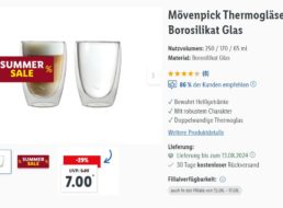 Lidl: Mövenpick-Thermogläser im Set für sieben Euro