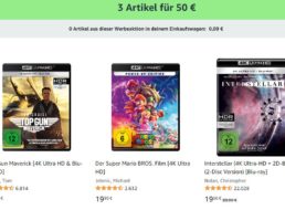 Amazon: 3 UHD-Filme nach Wahl für 50 Euro