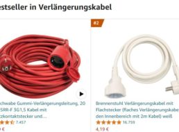 Amazon: 20 Meter Verlängerungskabel mit IP44 für 20,99 Euro