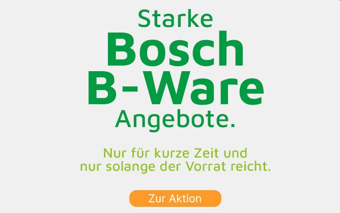 Völkner: B-Ware von Bosch im Sale mit Gratis-Versand