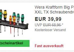 Ebay: Schraubendreher-Satz von Wera für 35,99 Euro