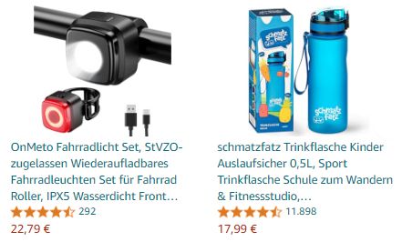 Amazon: Fahrradleuchtenset mit Zulassung für 22,79 Euro