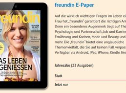 Freundin: Jahresabo als ePaper für 10 statt 68,77 Euro