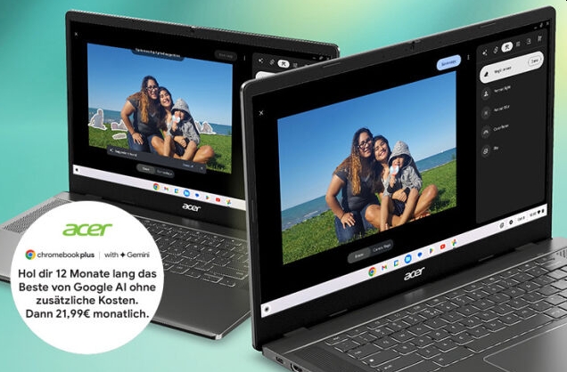 NBB: Chromebook Plus mit "Google One AI Premium" ab 299 Euro