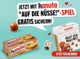 Gratis: Hanuta-Spiel „Auf die Nüsse!“ beim Kauf von zwei Produkten