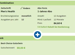 H&F: Men’s Health im Jahresabo für 79,60 Euro mit Gutschein über 80 Euro